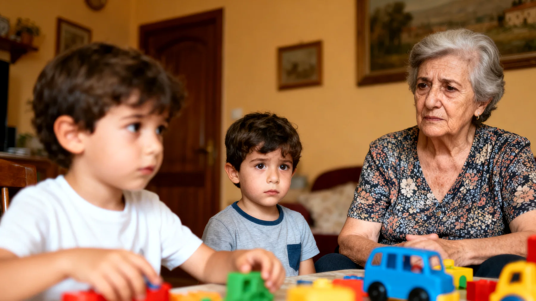 Nonna preoccupata perché i nipoti bambini mostrano scarsa fiducia in se stessi, si svalutano continuamente e hanno paura di sbagliare nelle attività quotidiane e nel gioco"