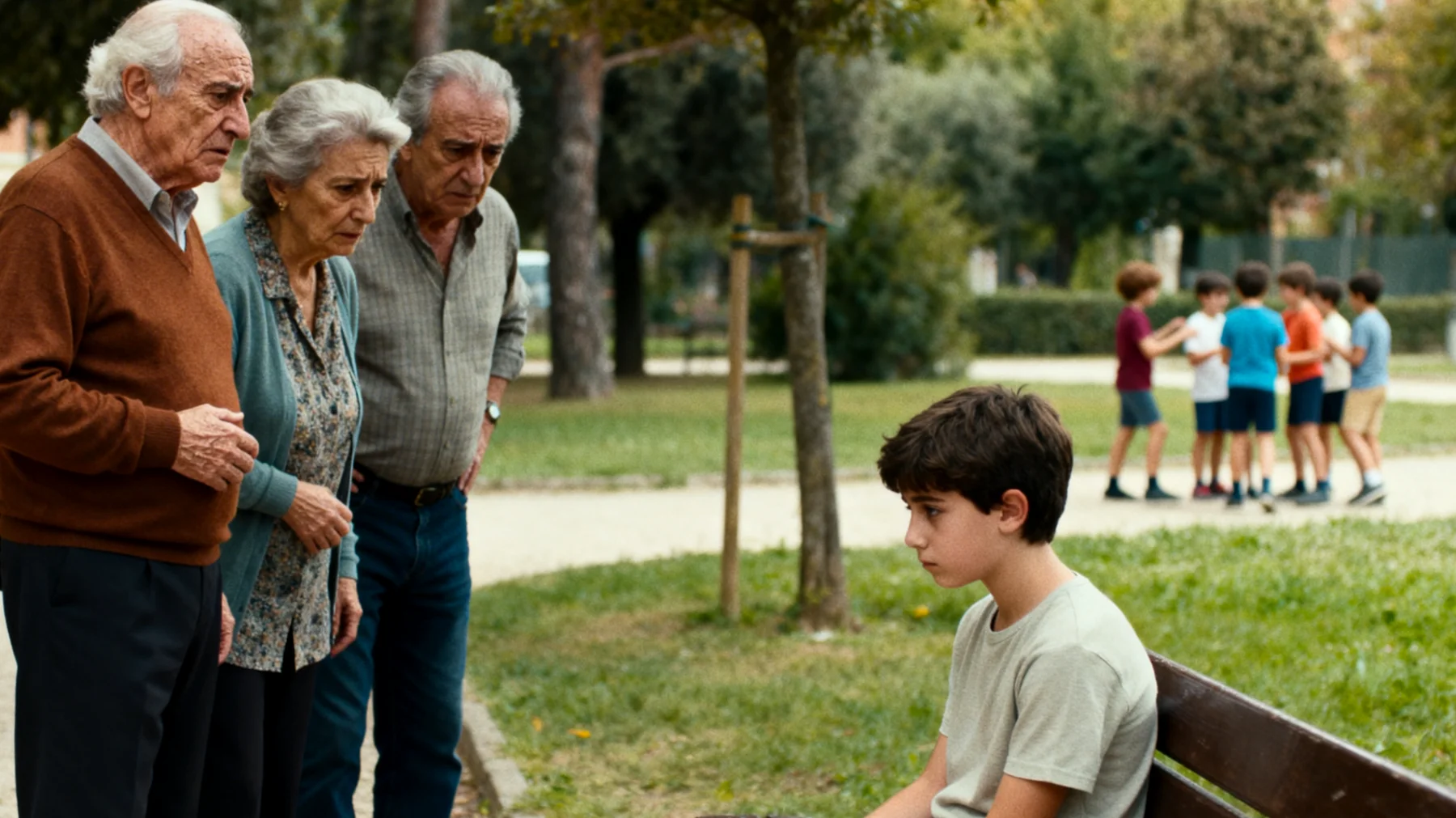 I nonni si preoccupano perché i loro nipoti bambini mostrano segni di timidezza eccessiva e tendenza all'isolamento sociale, facendo fatica a interagire con altri coetanei durante le visite al parco o nelle occasioni familiari, e i nonni non sanno come aiutarli ad aprirsi senza forzarli o creare ulteriore disagio."